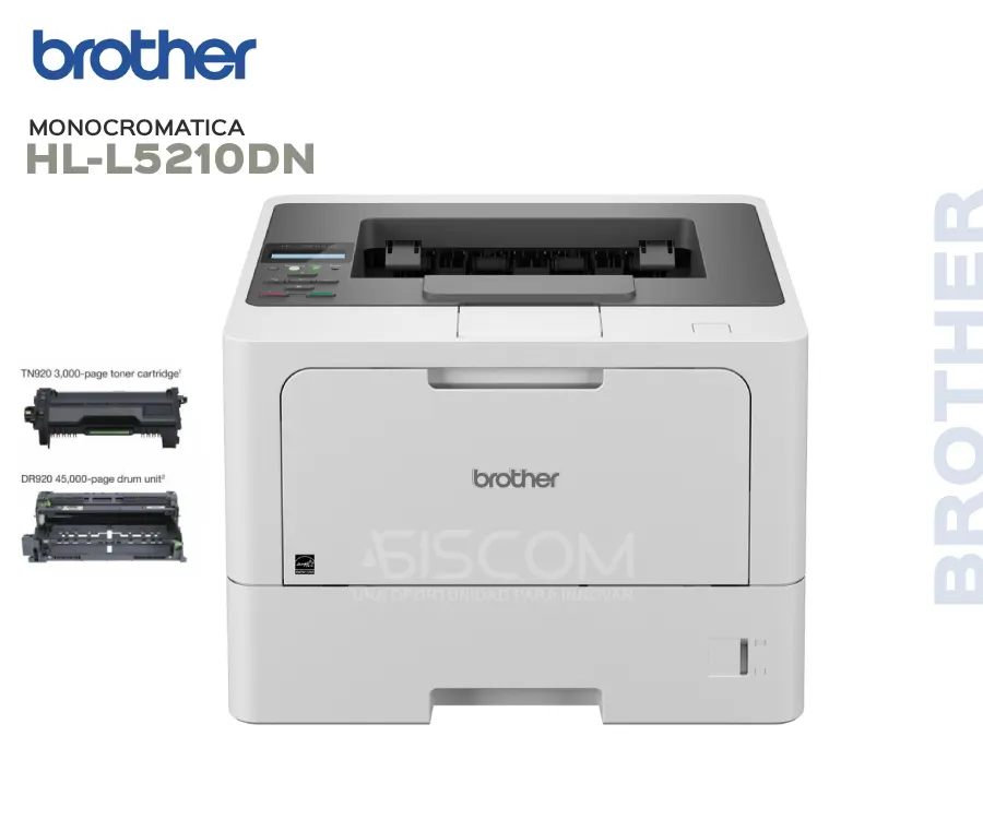 Impresora Brother Laser Mono HL-L5210DN 48ppm Duplex